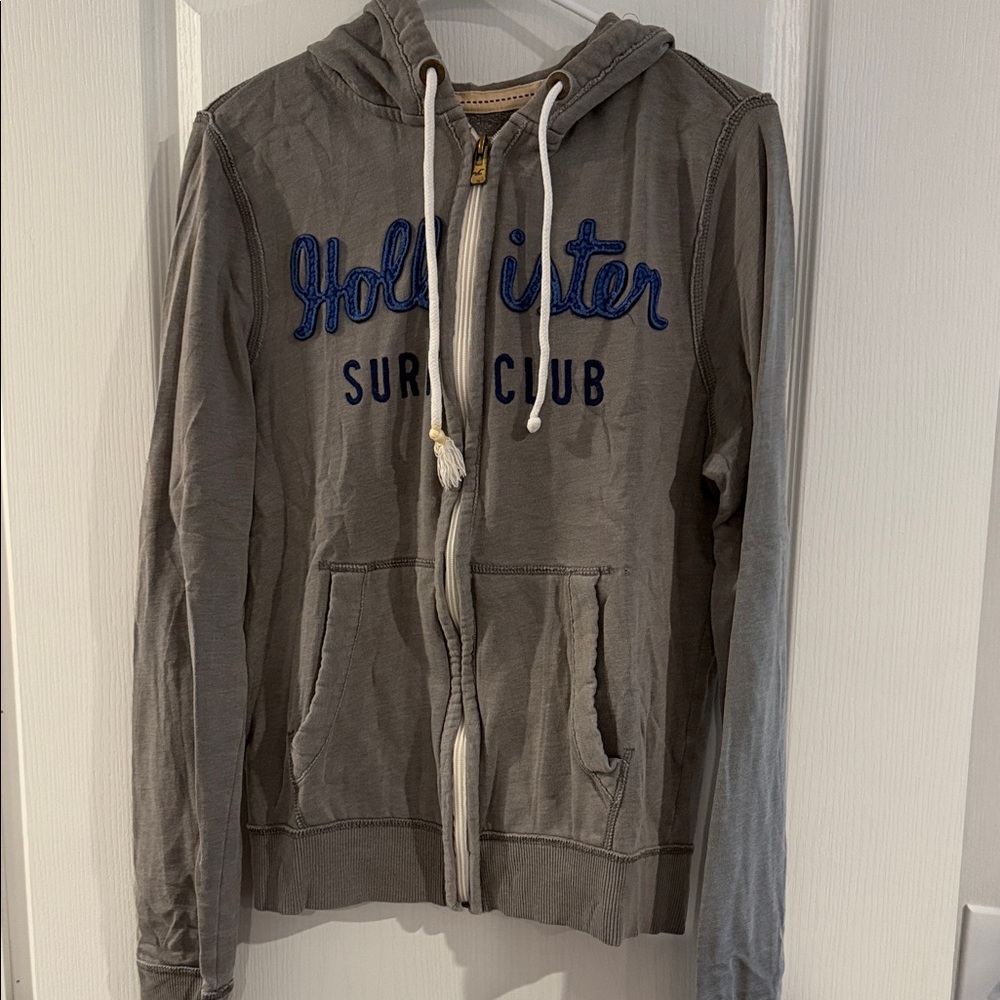 Hollister Gray Zip-Up Men's Sweater